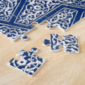 Puzzle Motif en tuiles persanes - bleu cobalt et blanc (Côté)
