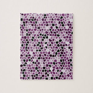 Puzzle Motif en verre rose Magenta violet
