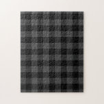 Puzzle Motif En vichy chèque en noir et gris foncé<br><div class="desc">Prêt pour un défi difficile ? Réunissez un motif en vichy chèque noir et gris foncé. Des carrés noirs,  gris foncé et gris foncé forment un plaid de buffle audacieux. numériquement créé une image. Copyright © Claire E. Skinner. Tous droits réservés.</div>