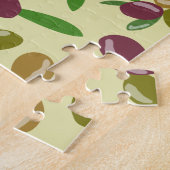 Puzzle Motif Feuille d'olive et d'olive rustique (Côté)