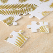 Puzzle Motif Feuille Faux Gold Palm (Côté)