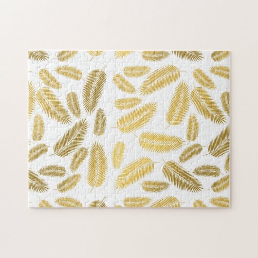 Puzzle Motif Feuille Faux Gold Palm (Horizontal)