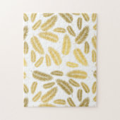 Puzzle Motif Feuille Faux Gold Palm (Vertical)