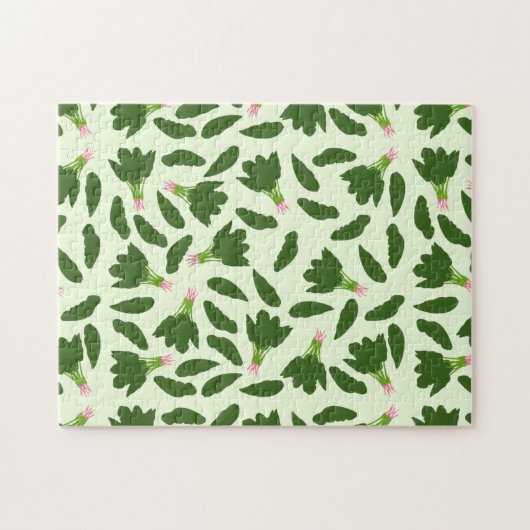 Puzzle Motif Feuille Green Spinach (Horizontal)