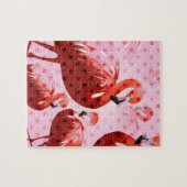 Puzzle Motif flamant à l'aquarelle (Horizontal)