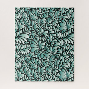 Puzzle Motif Fleur désirable en Minty Green