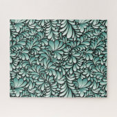 Puzzle Motif Fleur désirable en Minty Green (Horizontal)