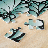 Puzzle Motif Fleur désirable en Minty Green (Côté)