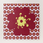 Puzzle Motif Fleur Rouge Frustrant (Horizontal)