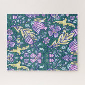 Puzzle Motif Fleurs et Oiseaux de Style Antique (Horizontal)