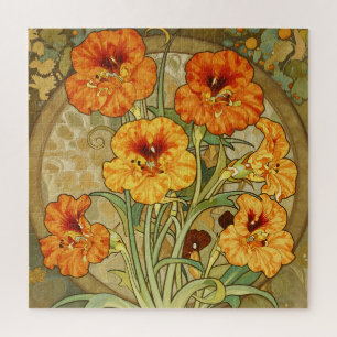 Puzzle Motif floral Art Nouveau Capucine