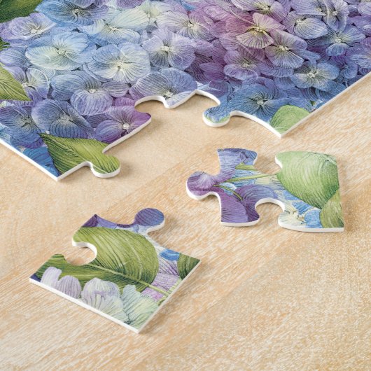 Puzzle Motif Floral Blue Hydrangea (Côté)