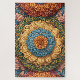 Puzzle Motif floral coloré
