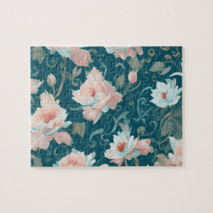 Puzzle Motif Floral Cute Aquarelle Vintage Fleurs