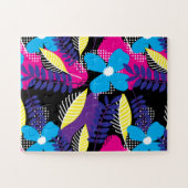 Puzzle Motif floral et point chic avec Feuilles (Horizontal)