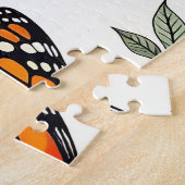 Puzzle Motif floral papillon monarque (Côté)
