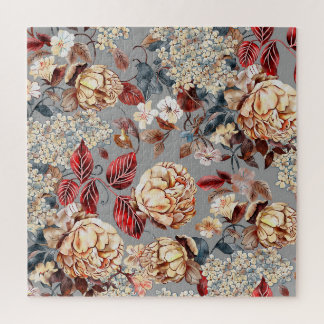 Puzzle Motif floral, style Art nouveau.