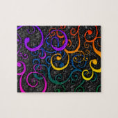 Puzzle Motif flurish coloré avec boîte cadeau (Horizontal)