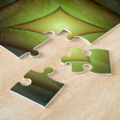 Puzzle Motif fractal bleu moderne éclairé (Côté)