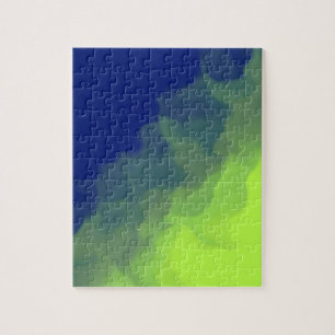 Puzzle Motif fumé bleu et vert