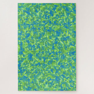 Puzzle Motif géométrique abstrait bleu vert
