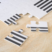 Puzzle Motif géométrique Abstrait noir et blanc (Côté)