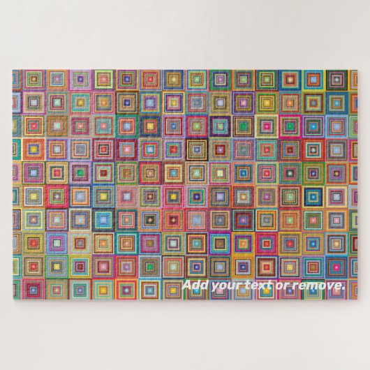 Puzzle Motif géométrique carré multicolore difficile, (Horizontal)