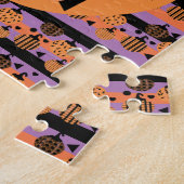 Puzzle Motif géométrique Citrouille Halloween (Côté)
