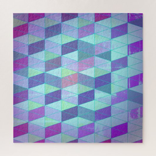 Puzzle Motif géométrique Cubes en Triangles (Vertical)