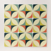 Puzzle Motif géométrique des années 70 rétro. (Horizontal)
