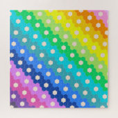 Puzzle Motif géométrique Hexagon arc-en-ciel lumineux (Horizontal)