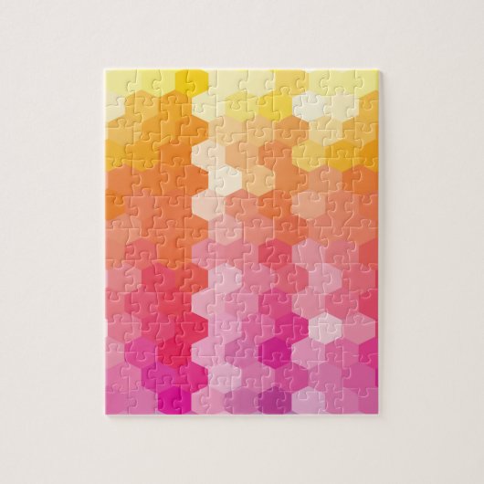 Puzzle Motif hexagone design moderne (Vertical)
