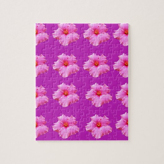 Puzzle Motif_Hibiscus_rose,_ (Vertical)