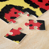 Puzzle Motif Jaguar dans l'orange sanguine sur le curé ci (Côté)