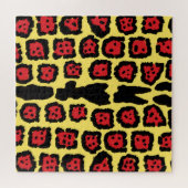 Puzzle Motif Jaguar dans l'orange sanguine sur le curé ci (Horizontal)