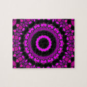 Puzzle Motif kaléidoscope rose et noir (Horizontal)