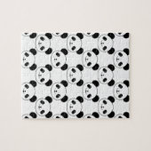 Puzzle Motif Kawaii Panda En Noir Et Blanc (Horizontal)