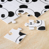 Puzzle Motif Kawaii Panda En Noir Et Blanc (Côté)