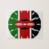 Puzzle Motif kenyan rond : un symbole national (Horizontal)