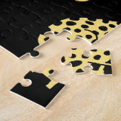 Puzzle Motif léopard : Arrière - plan noir Cheetah (Côté)