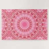 Puzzle Motif Mandala Rouge et Rose (Horizontal)