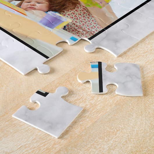 Puzzle Motif Marbre blanc en pierre (Côté)