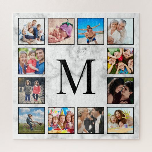 Puzzle Motif Marbre blanc en pierre (Vertical)