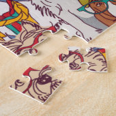 Puzzle Motif mignon de mode de chiot (Côté)