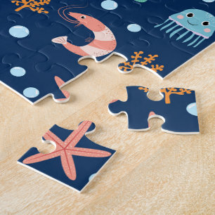 Puzzle Motif mignon de vie marine de l'océan