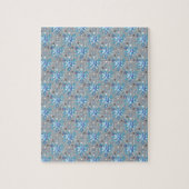 Puzzle Motif moderne gris et bleu Holiday Snowflakes (Vertical)