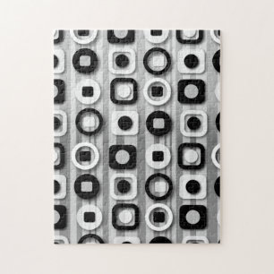 Puzzle Motif moderne noir blanc et gris