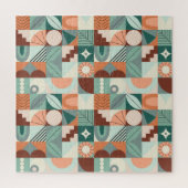 Puzzle Motif mosaïque abstrait géométrique sans couture. (Vertical)