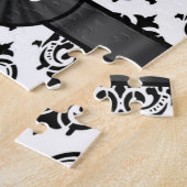 Puzzle Motif noir et blanc de damassé (Côté)