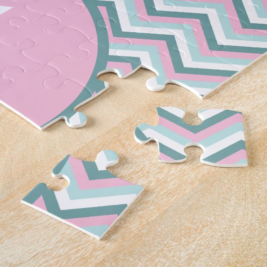 Puzzle Motif Ocean Mist Chevron (Côté)
